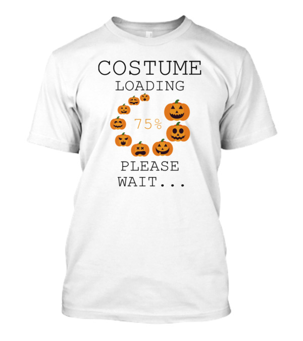 Costume Loading 75% Please Wait Halloween Pumpkin Icons T-Shirt