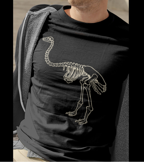 Skeleton Dinosaur Vector Image Ostrich-Like T-Shirt