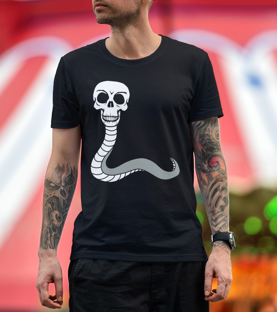 Snake Monsters Creepy Skull Skeleton Dead De Serpent T-Shirt