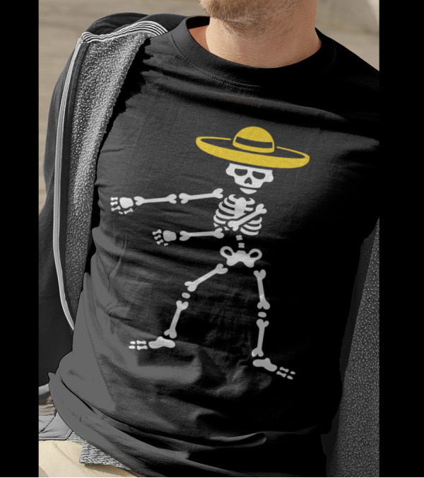 Floss Flossing Skeleton Día De Los Muertos Mexico T-Shirt