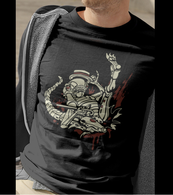 Chest Burstin Alien Dancer Scare With Rock Music Vibes T-Shirt