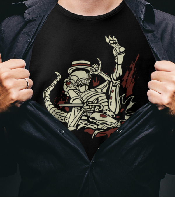 Chest Burstin Alien Dancer Scare With Rock Music Vibes T-Shirt