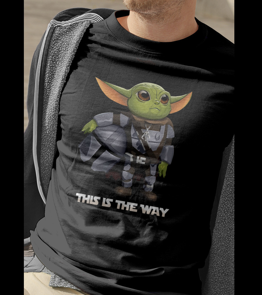 Baby Yoda Armor This Is The Way Mandalorian Helmet T-Shirt