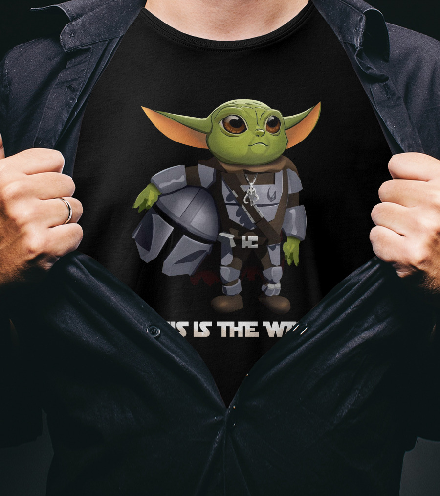 Baby Yoda Armor This Is The Way Mandalorian Helmet T-Shirt