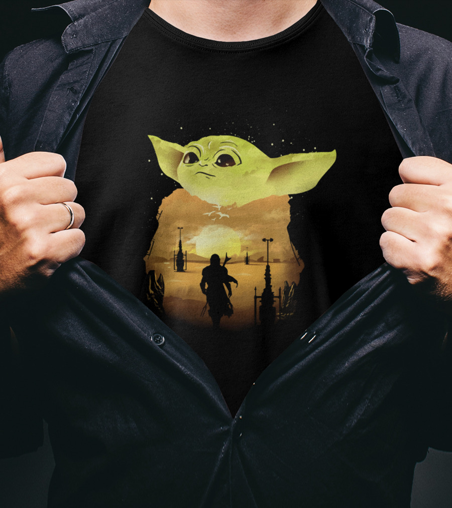 The Child Sunset Silhouette Adventure Scene T-Shirt