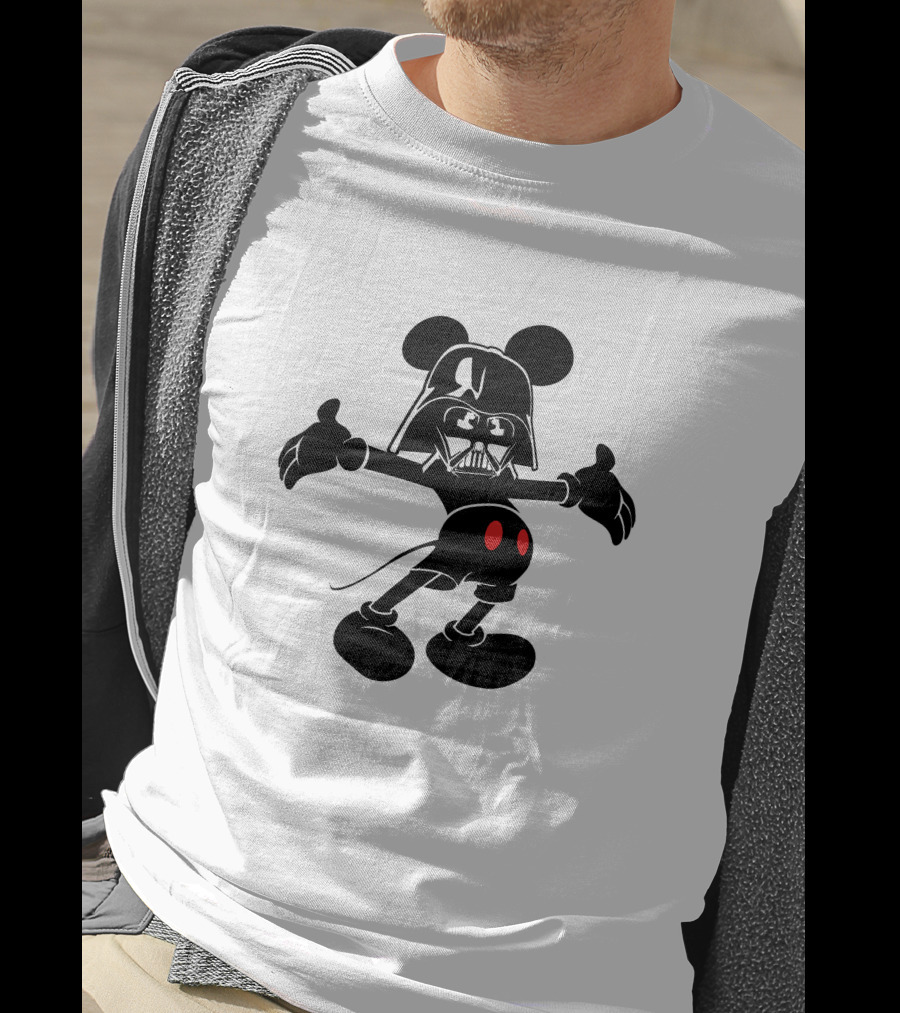Darth Vader Mickey Crossover Character Fusion T-Shirt