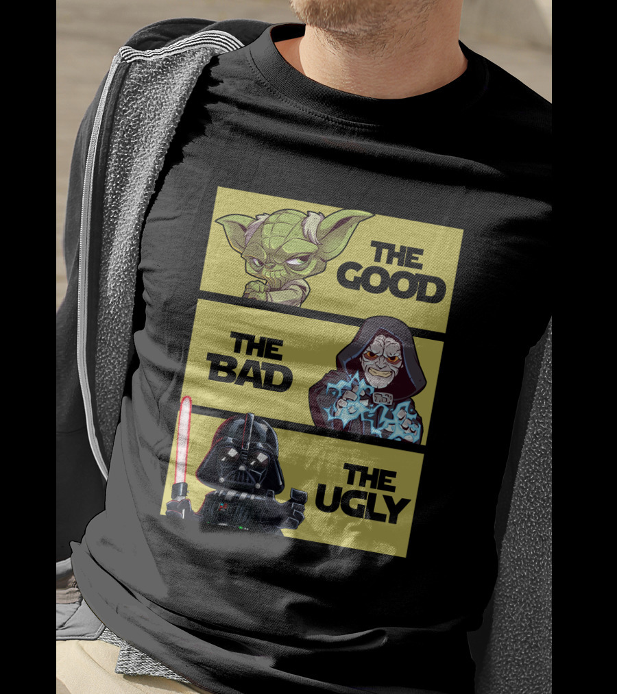 The Good The Bad The Ugly Star Wars Yoda Emperor Palpatine Darth Vader T-Shirt