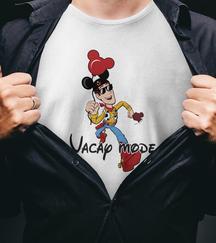 Vacay Mode Woody Mickey Ears Fun Adventure T-Shirt