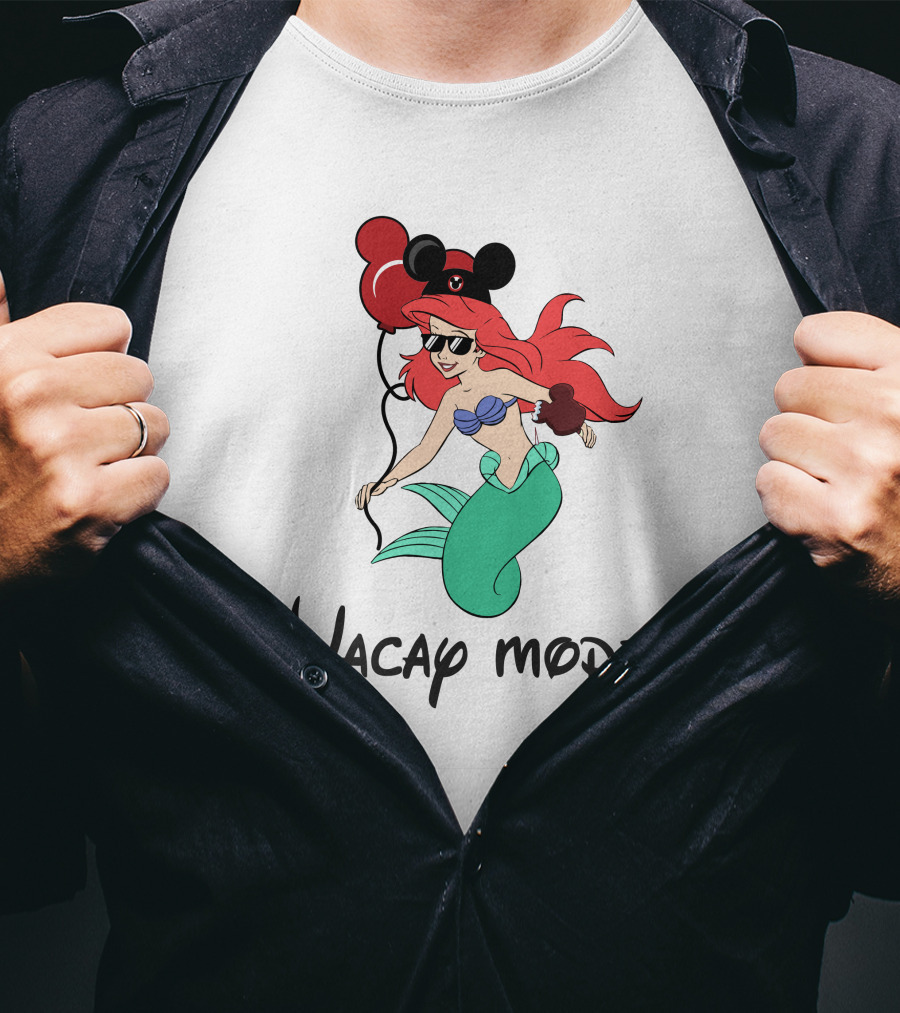Vacay Mode Little Mermaid With Mickey Balloons T-Shirt