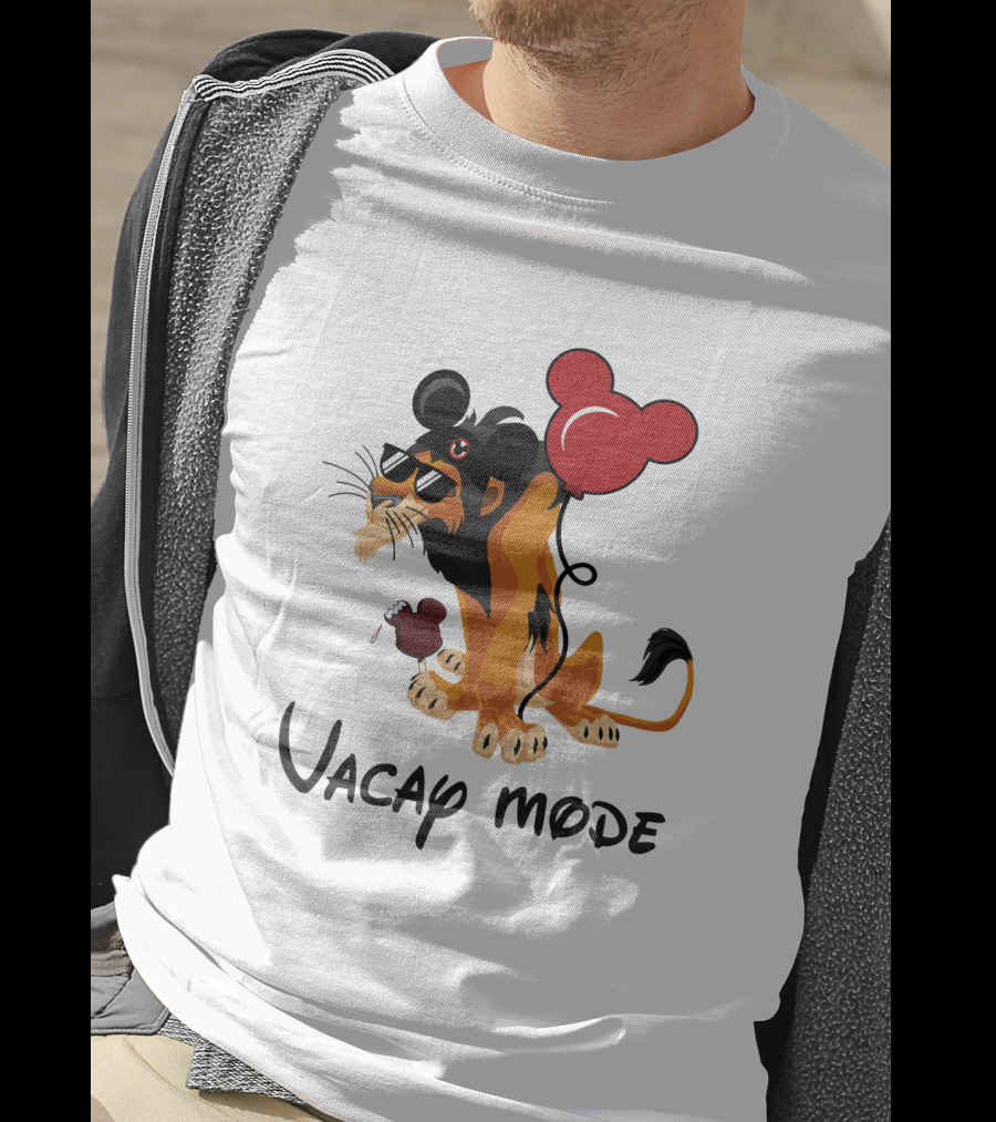 Scar Lion Vacay Mode Balloon Ears Sunglasses Ice Cream T-Shirt