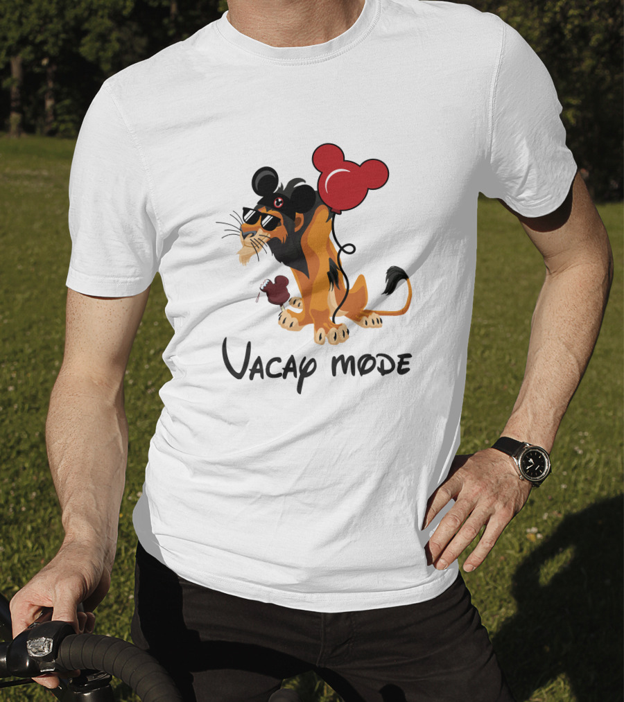 Scar Lion Vacay Mode Balloon Ears Sunglasses Ice Cream T-Shirt