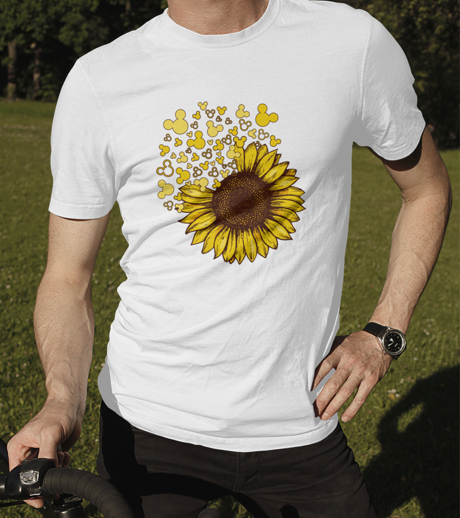 Mickey Sunflower Iconic Blooms With Classic Ears T-Shirt