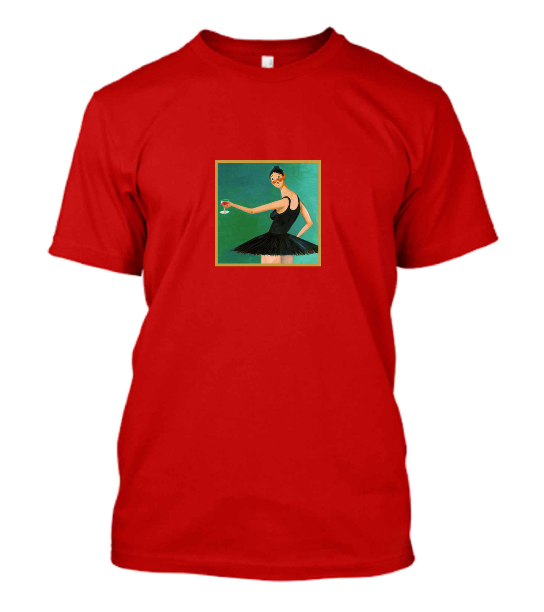 Black Swan With Wine Glass T-Shirt