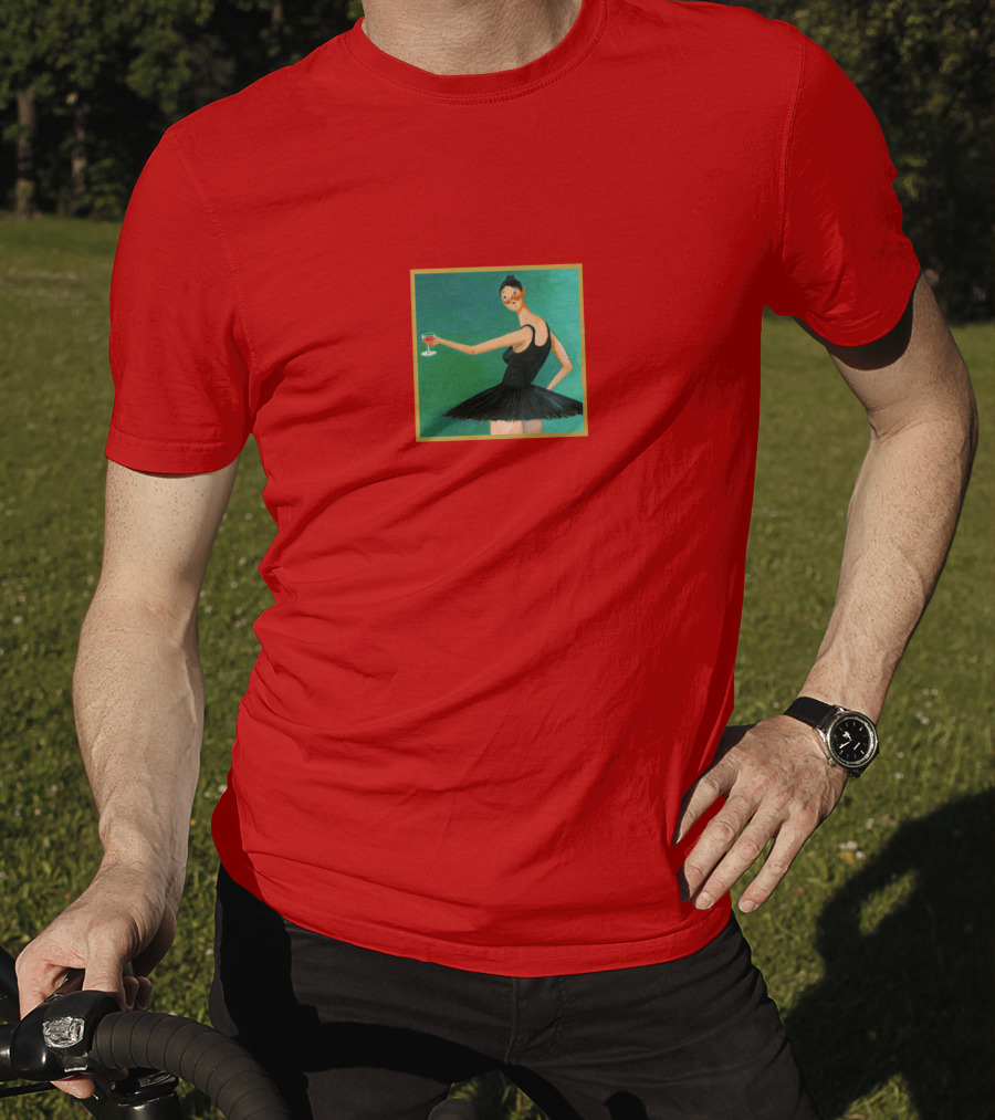 Black Swan With Wine Glass T-Shirt