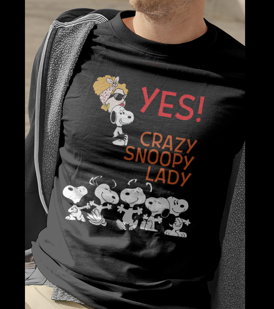 Yes I Am The Crazy Snoopy Lady T-Shirt