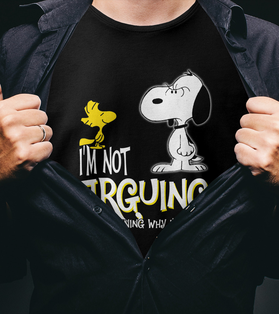 I'm Not Arguing I'm Explaining Why I'm Right Snoopy Woodstock Peanuts T-Shirt