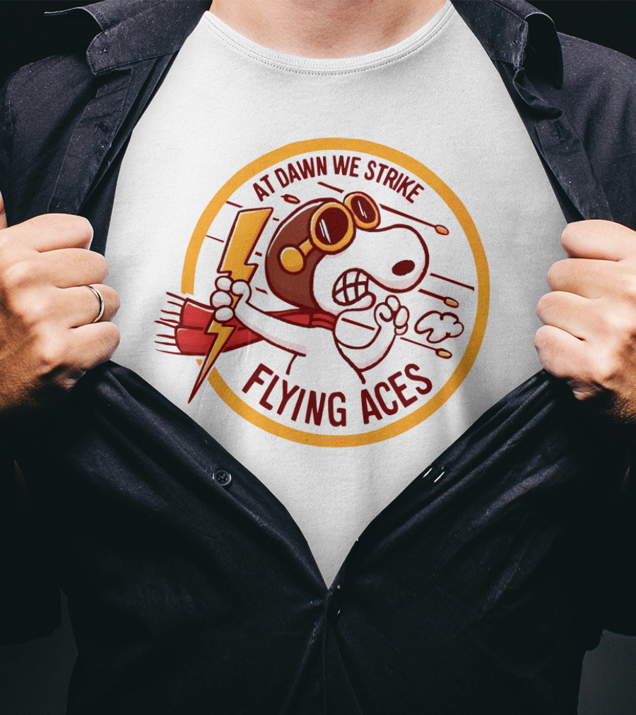 At Dawn We Strike Flying Aces T-Shirt