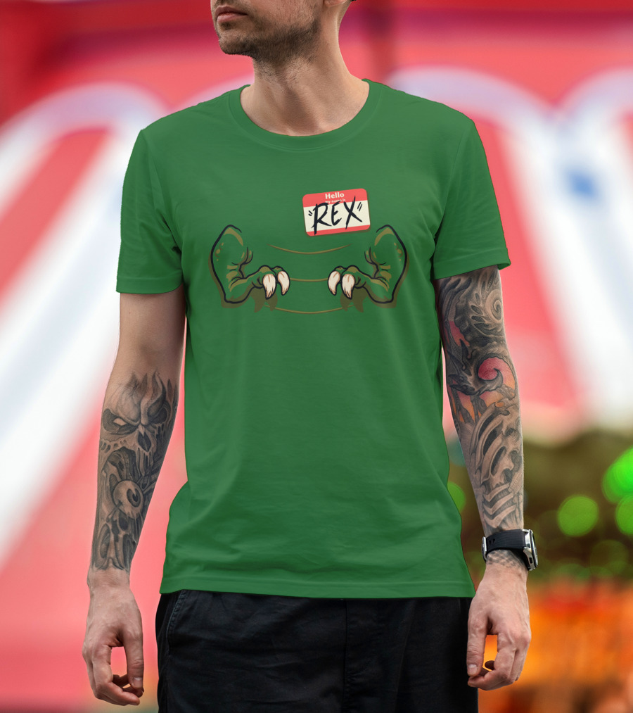 Hello My Name Is Rex Dinosaur Claws T-Shirt