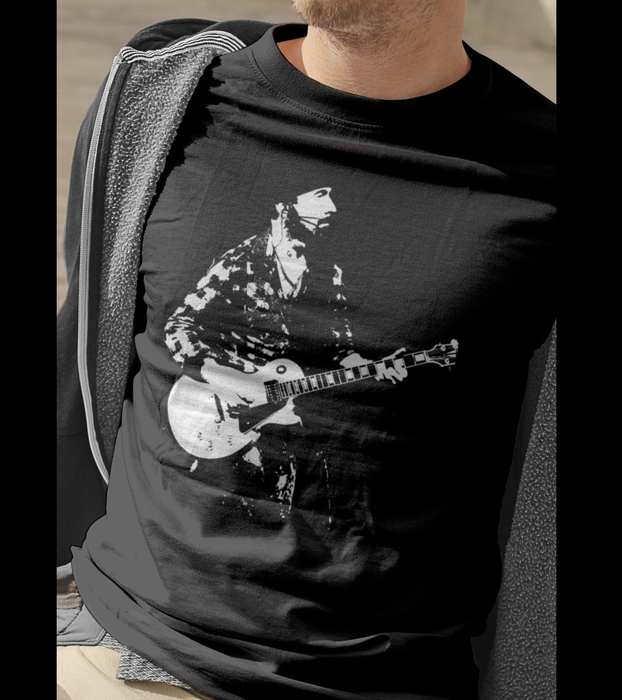 Mens Guitar Player Iconic Style Les Paul T-Shirt
