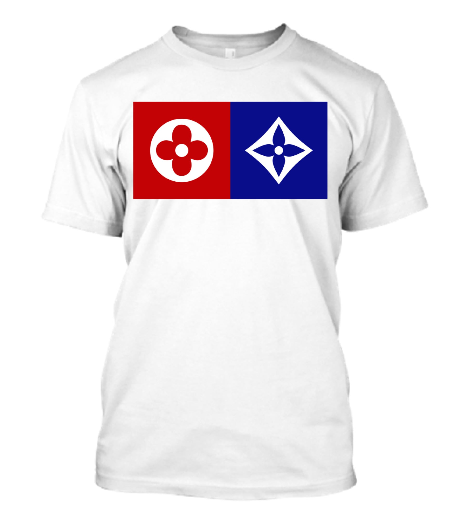 Best Dual Icon Flower Emblems T-Shirt