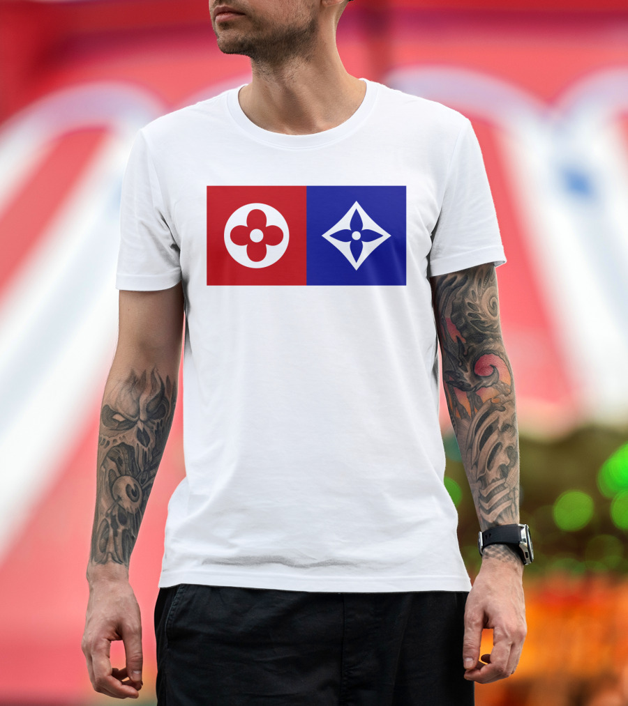 Best Dual Icon Flower Emblems T-Shirt