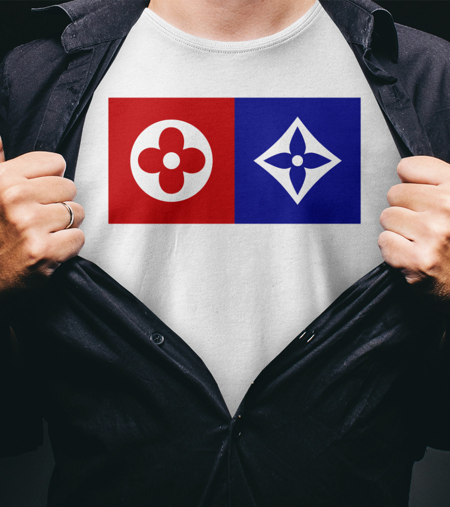 Best Dual Icon Flower Emblems T-Shirt