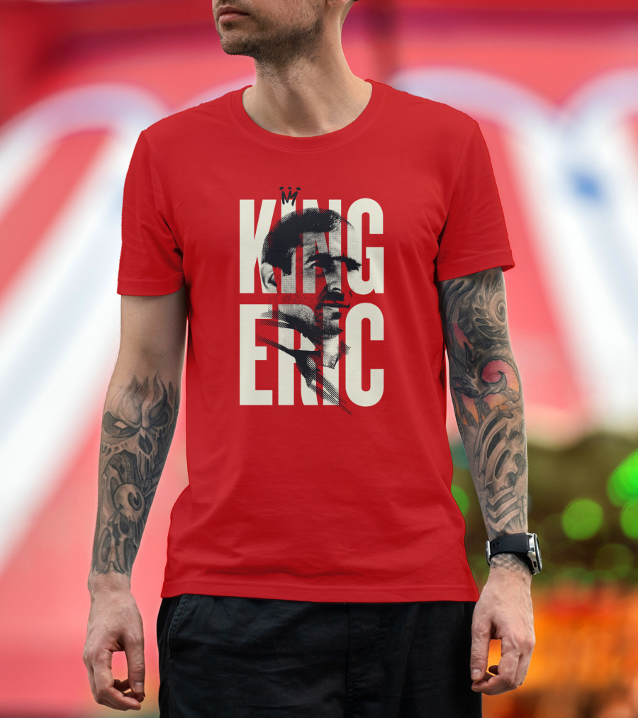 King Eric Legend Footballer Icon Red Majesty T-Shirt