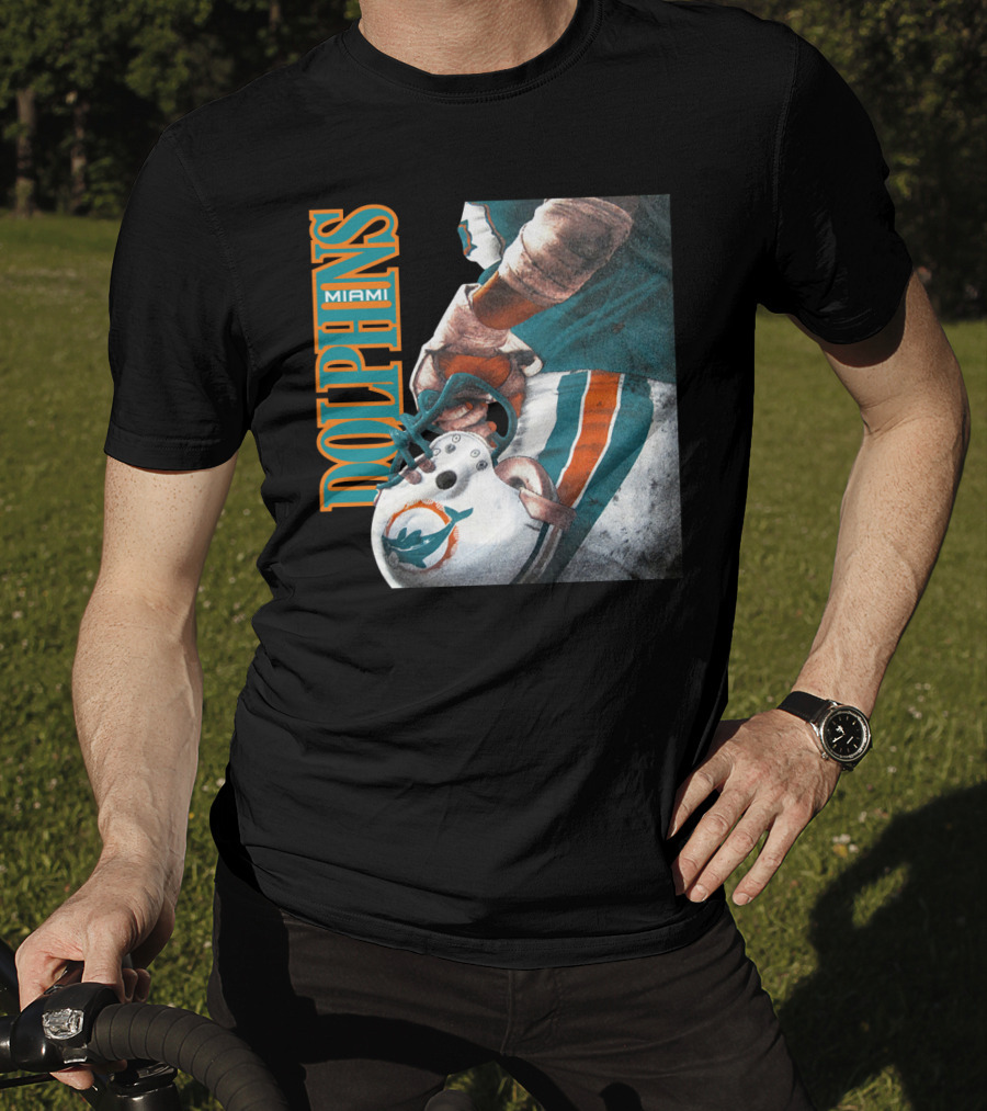 Miami Dolphins Football Helmet T-Shirt