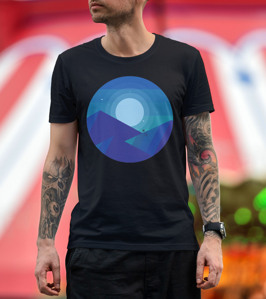 The Alchemist Moonlit Desert Journey with Mountains and Stars T-Shirt