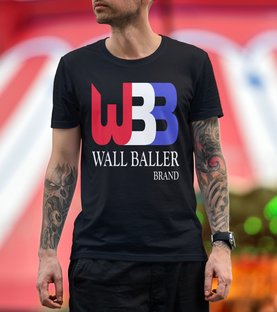 WBB Wall Baller Brand Red White Blue T-Shirt