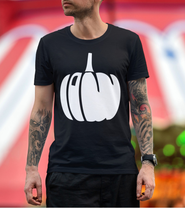 Premium T-Shirt: Large White Pumpkin T-Shirt Large White Pumpkin T-Shirt