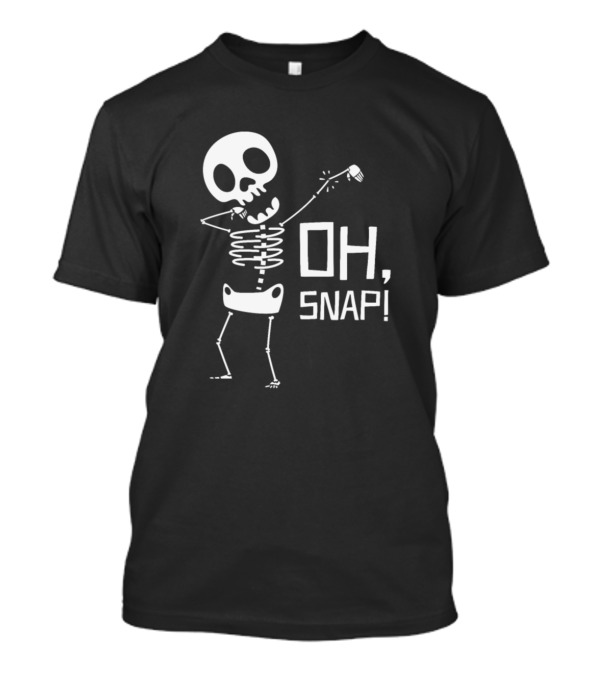 Oh Snap Dabbing Skeleton Halloween Broken Bones T-Shirt