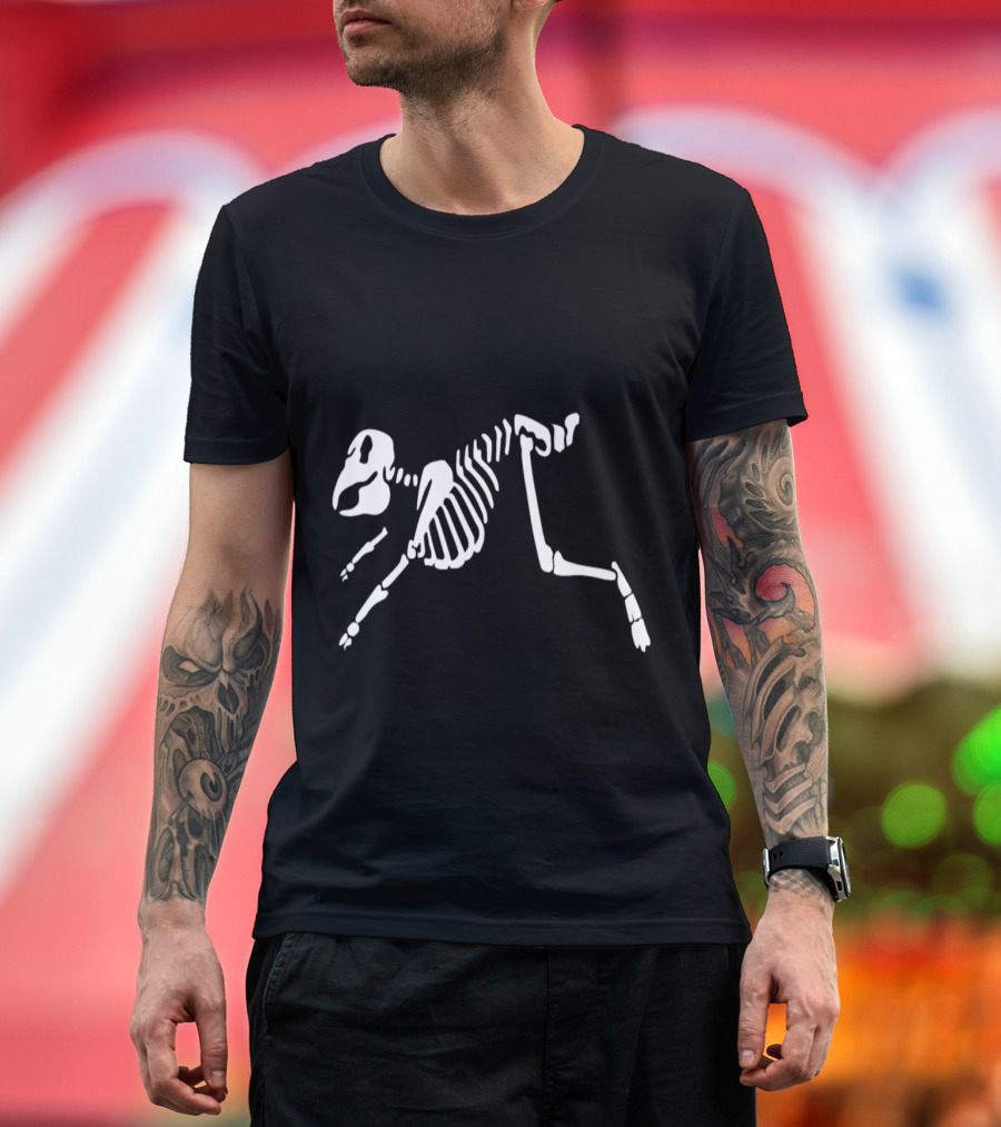 Black Rabbit Skeleton Vintage Anatomy T-Shirt