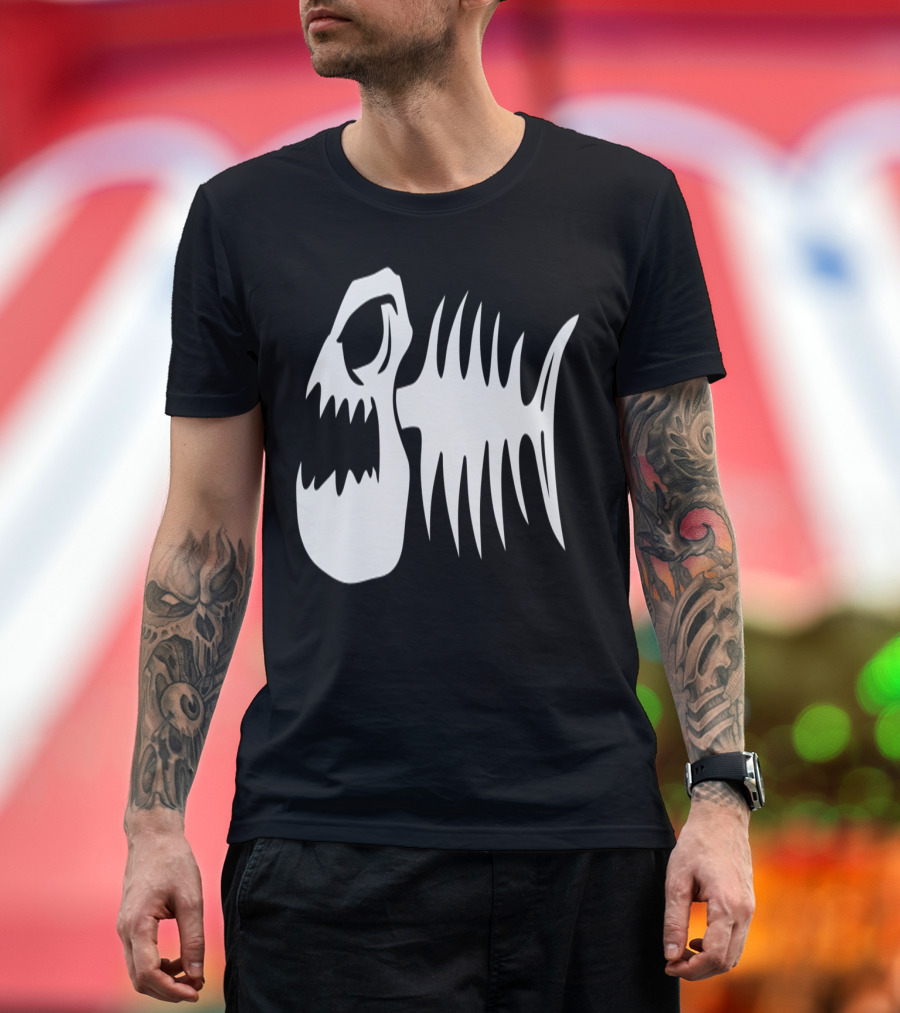 Fish Bone Monster Skeleton Grimace T-Shirt