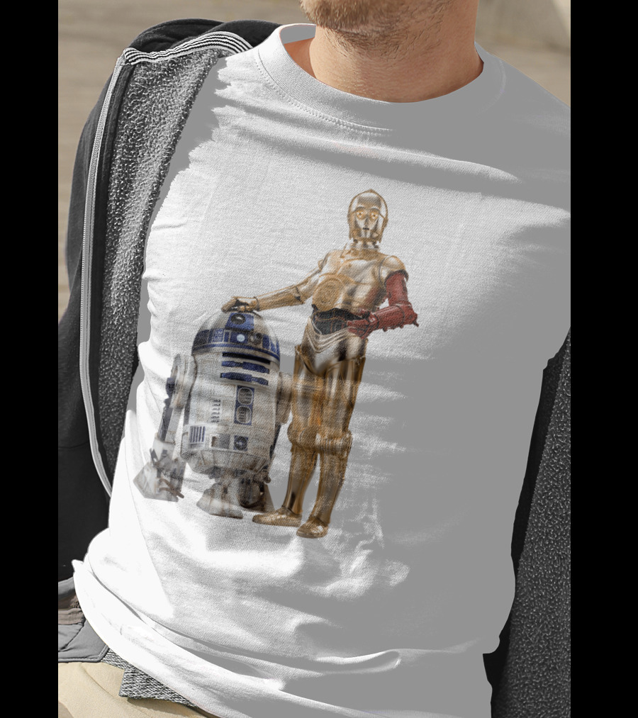 Star Wars R2-D2 C-3PO Transparent T-Shirt