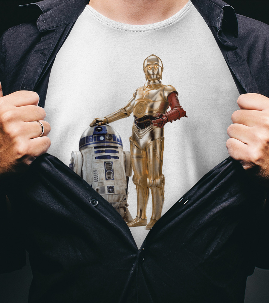 Star Wars R2-D2 C-3PO Transparent T-Shirt