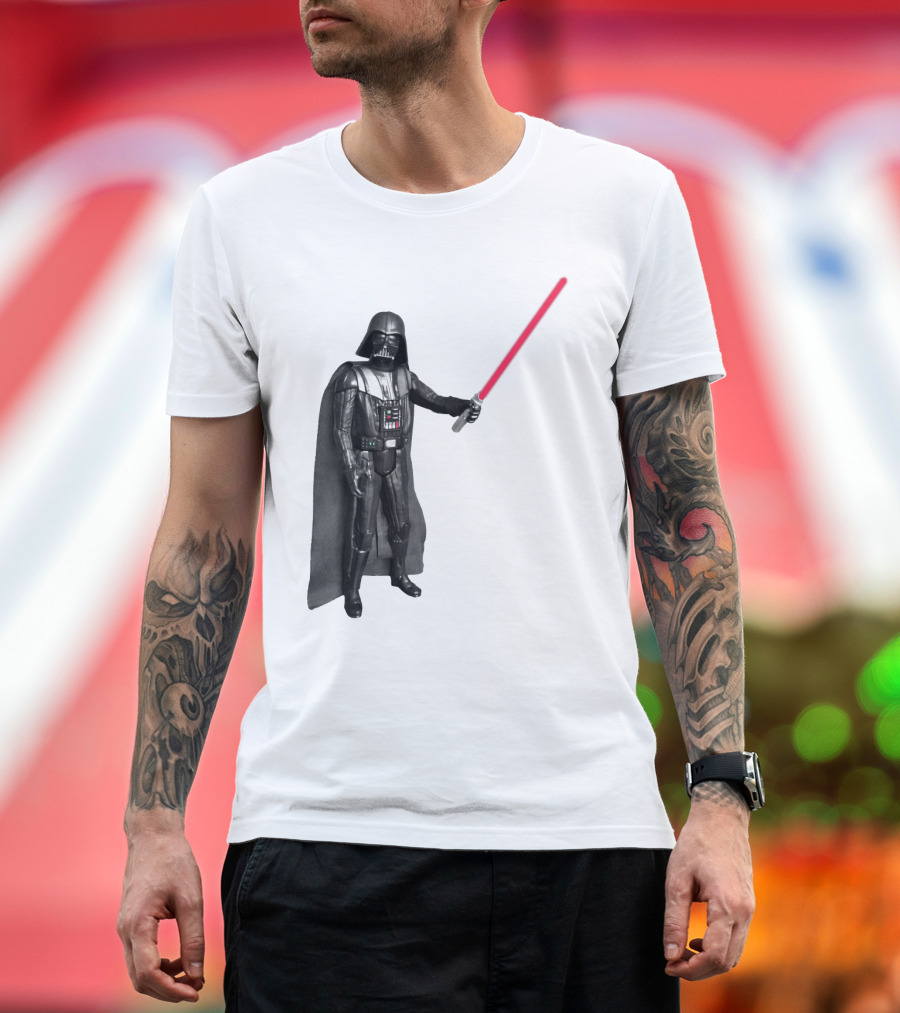 Darth Vader Star Wars Transparent Red Lightsaber Iconic Character T-Shirt
