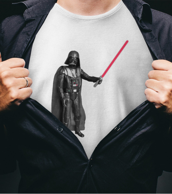 Darth Vader Star Wars Transparent Red Lightsaber Iconic Character T-Shirt
