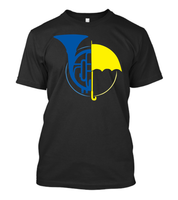 Blue French Horn Yellow Umbrella How I Met Your Mother Iconic Symbols T-Shirt