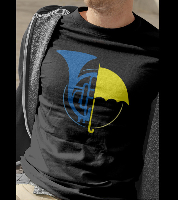 Blue French Horn Yellow Umbrella How I Met Your Mother Iconic Symbols T-Shirt