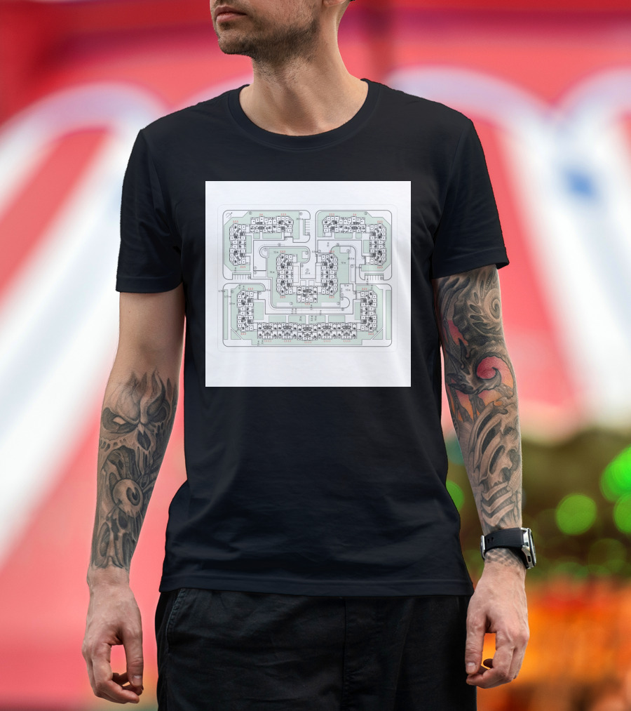 Apartment Floor Plan Blueprint Design Architectural Projects 3D Models of Buildings T-Shirt