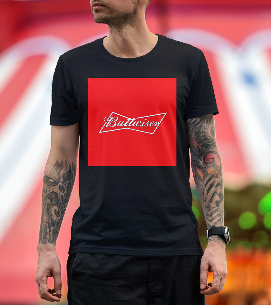Buttwiser Logo Parody in Classic T-Shirt