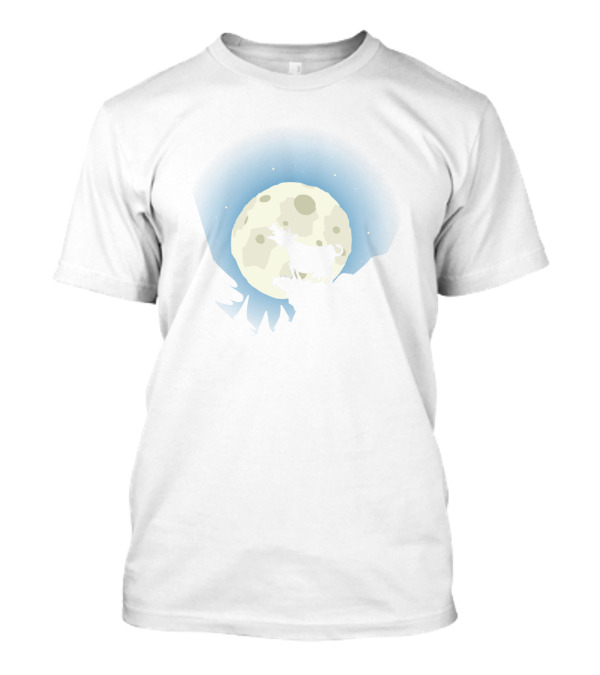 Identity Problems Howling Wolf Silhouette Against Full Moon Night Sky T-Shirt
