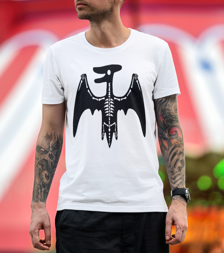 Pterodactyl Dinosaur Skeleton Vintage T-Shirt