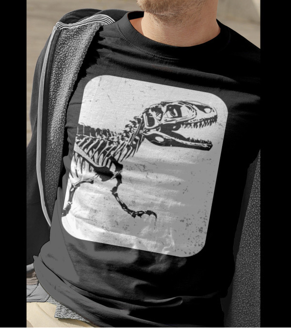 Funny Skeleton Dinosaur Rex Skull Bones T-Shirt