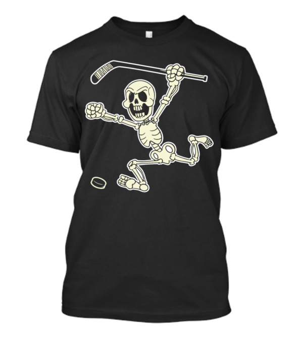 Skeleton Game Sport Teamworker Happy Favorite Skel Hockey T-Shirt