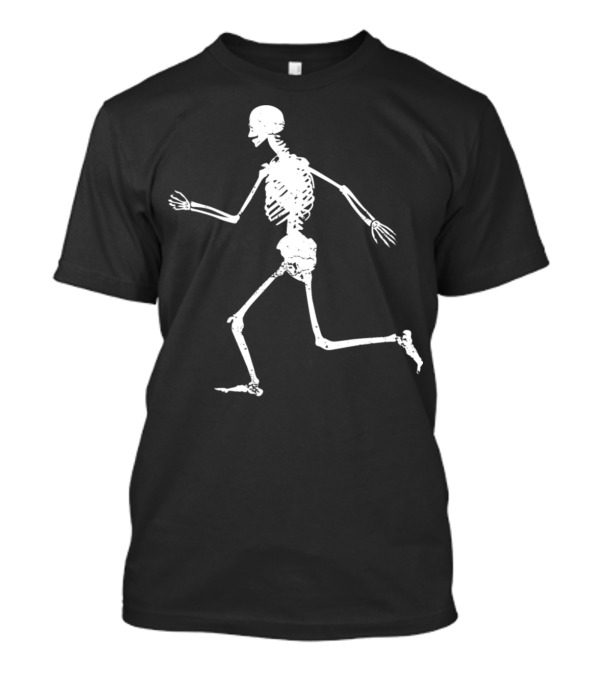 Funny Skeleton Sprinting Dashing Running T-Shirt