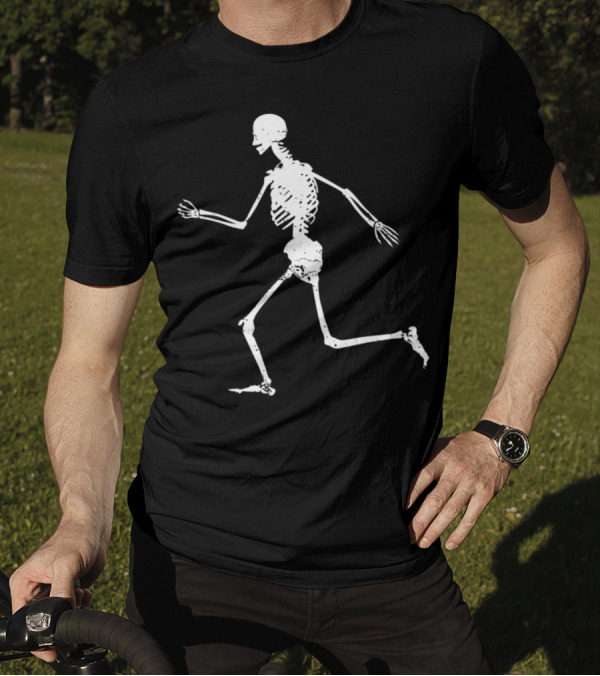 Funny Skeleton Sprinting Dashing Running T-Shirt