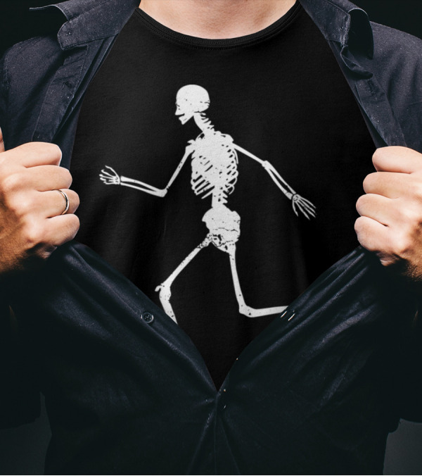 Funny Skeleton Sprinting Dashing Running T-Shirt