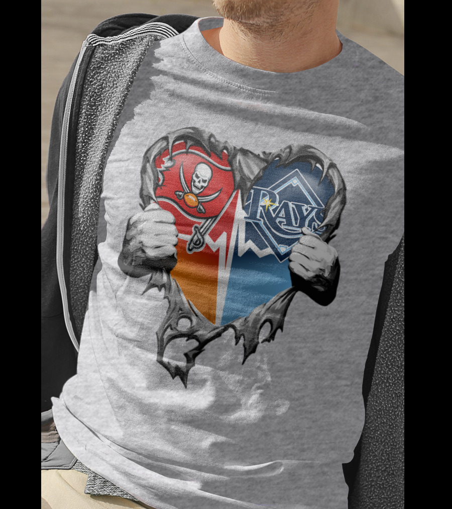 Tampa Bay Buccaneers Rays Heart T-Shirt